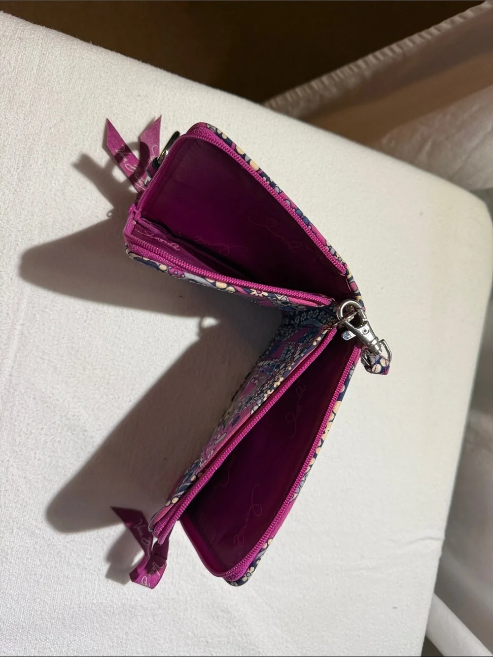 Vera Bradley Quilted Paisley Wristlet Wallet - Purple Floral